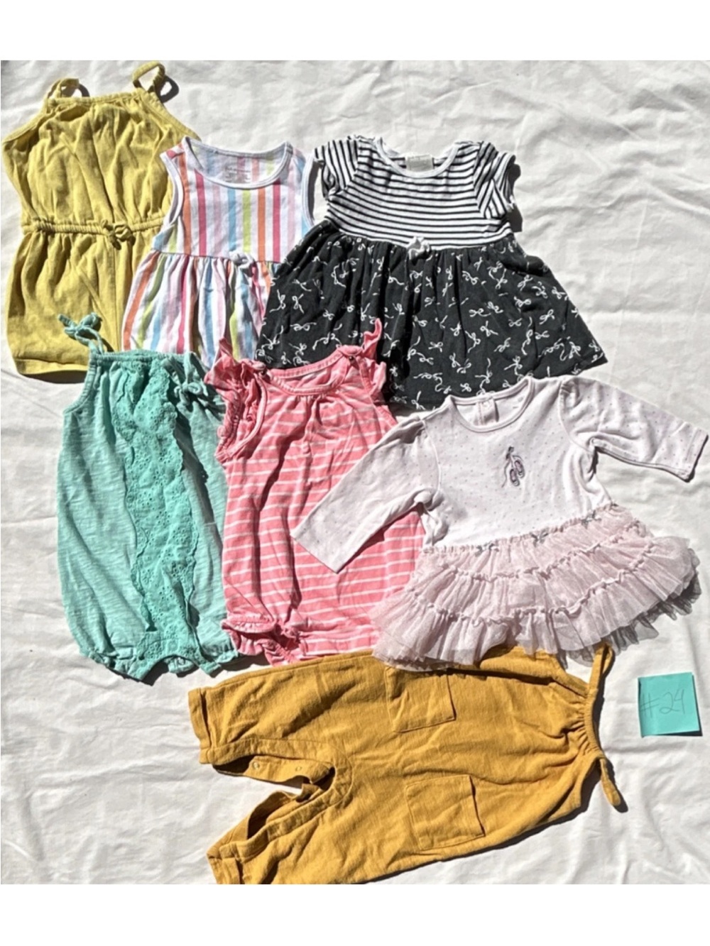 Toddler Multi-Piece Outfit Set - Pastel Stripes, Pink, Mint, Mustard